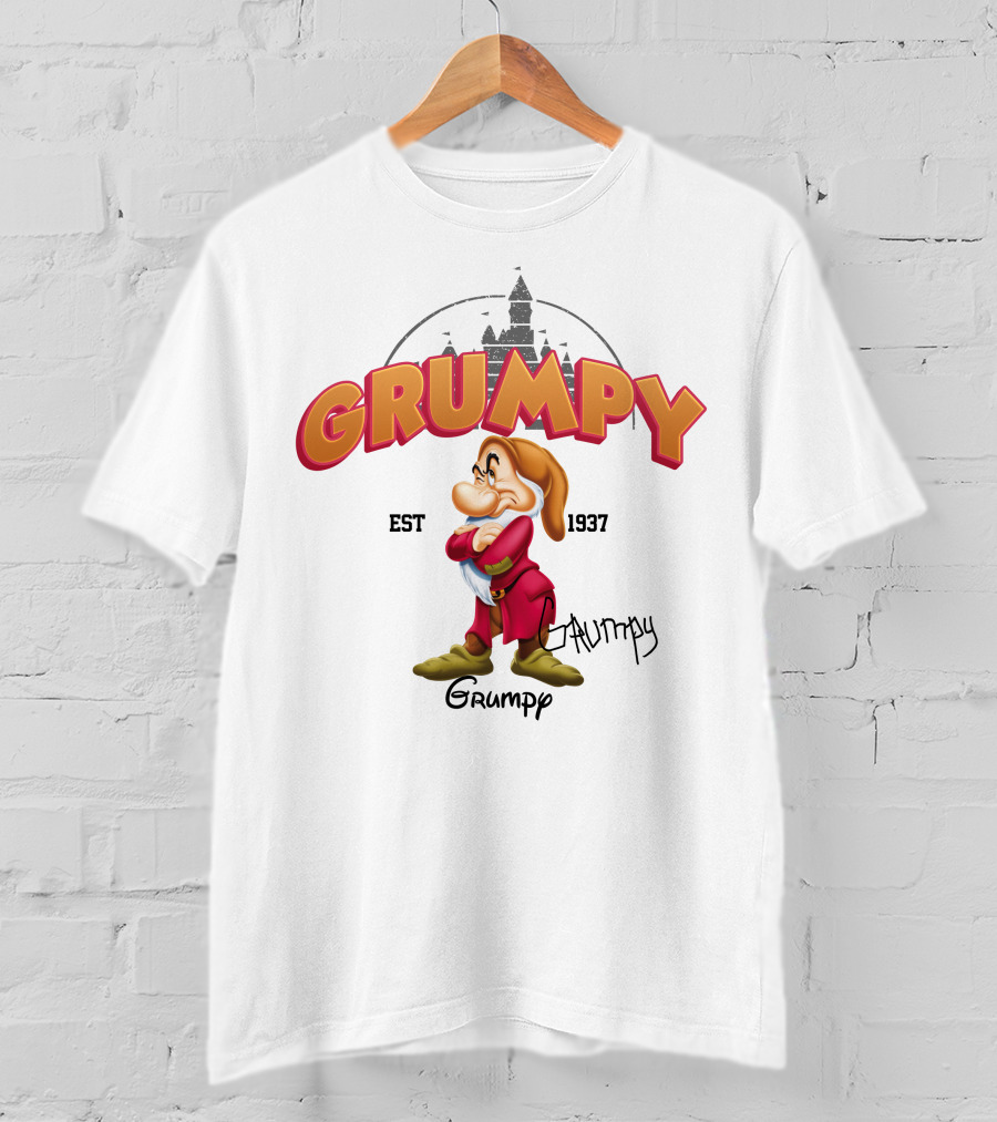 Grumpy Est 1937 Seven Dwarfs Character Disney T-Shirt