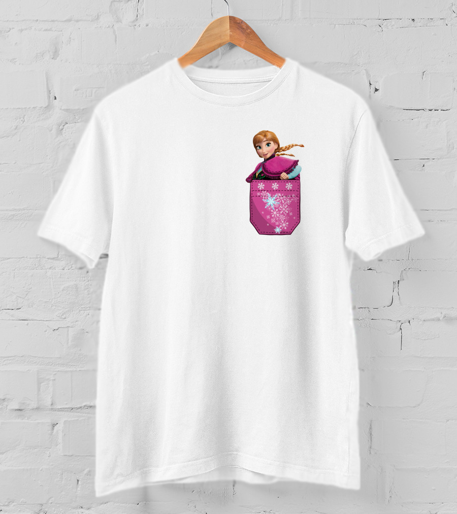 Anna Frozen Snowflake Pocket T-Shirt