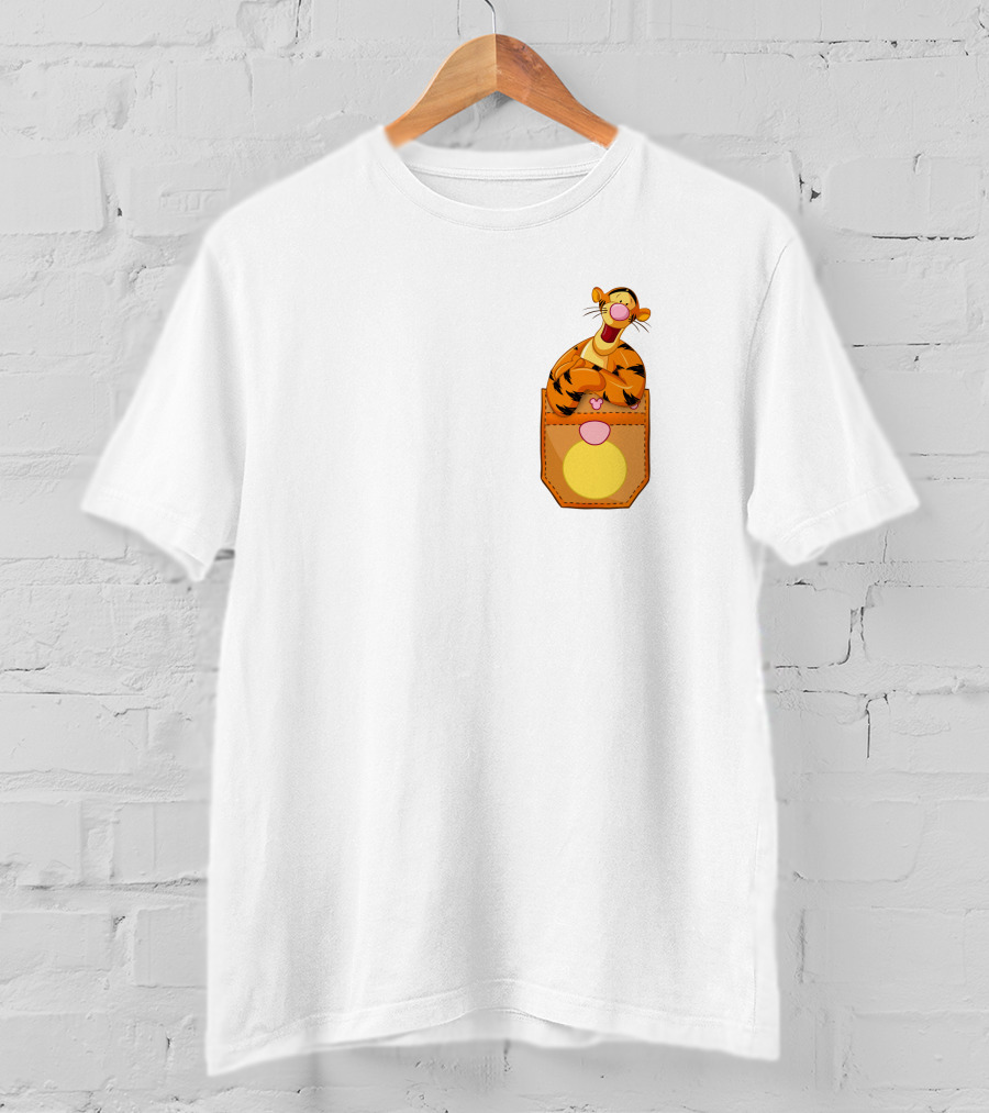 Tigger In Pocket Disney Winnie The Pooh Character T-Shirt