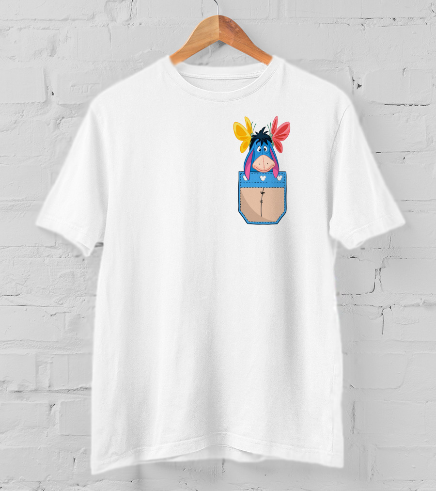 Eeyore In Floral Pocket Patchadorable T-Shirt