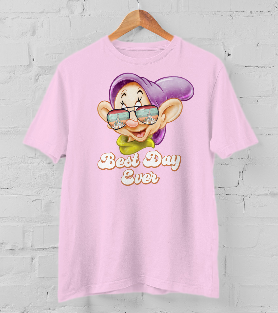 Best Day Ever Dopey Sunglasses Castle T-Shirt