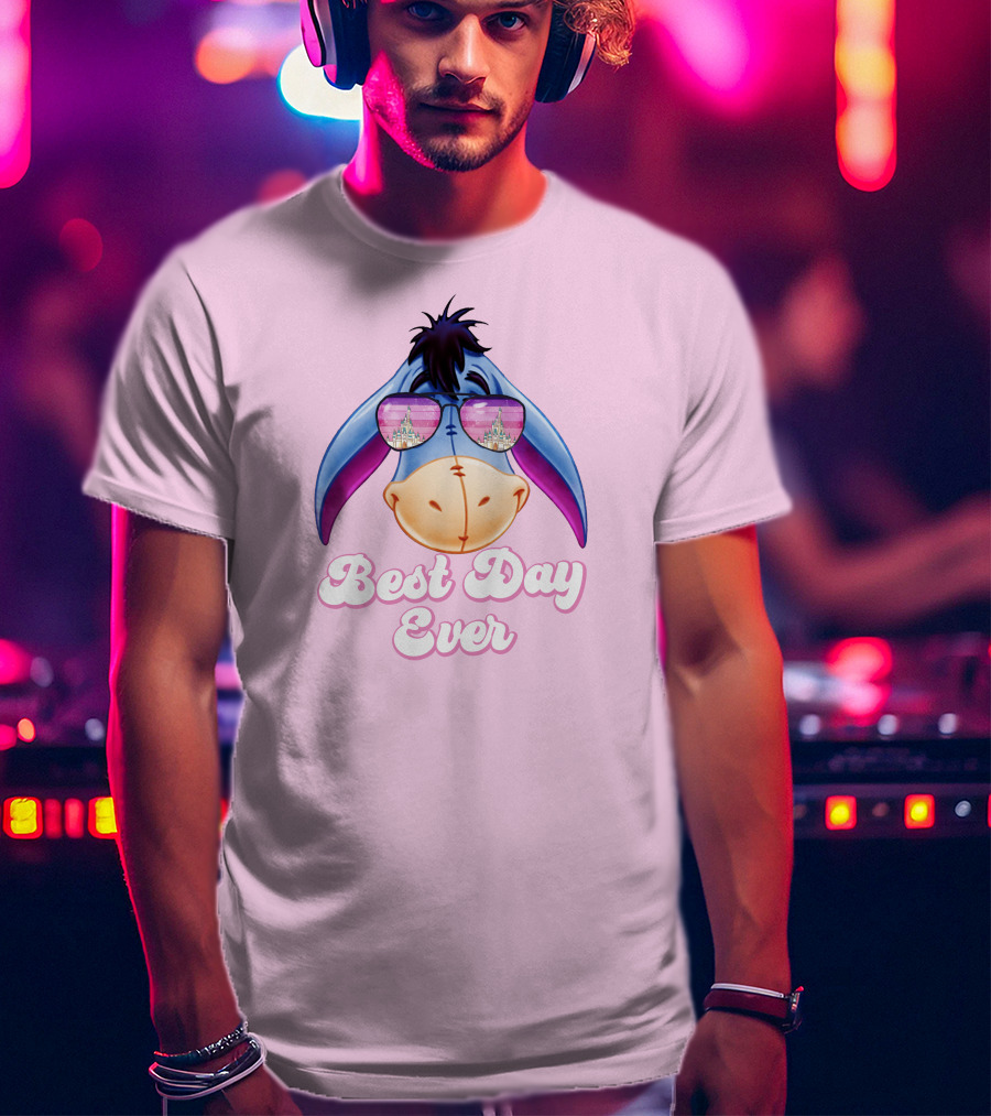Best Day Ever Eeyore With Castle Sunglasses T-Shirt