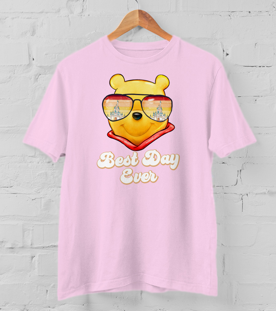 Best Day Ever Pooh Sunglasses Castle T-Shirt