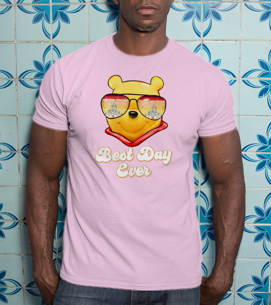 Best Day Ever Pooh Sunglasses Castle T-Shirt