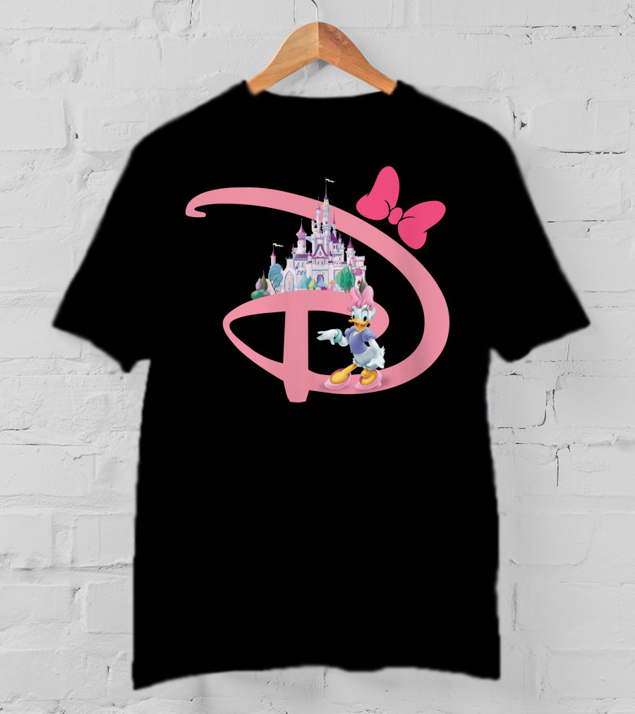 Daisy Duck Pink Disney Castle Bow T-Shirt