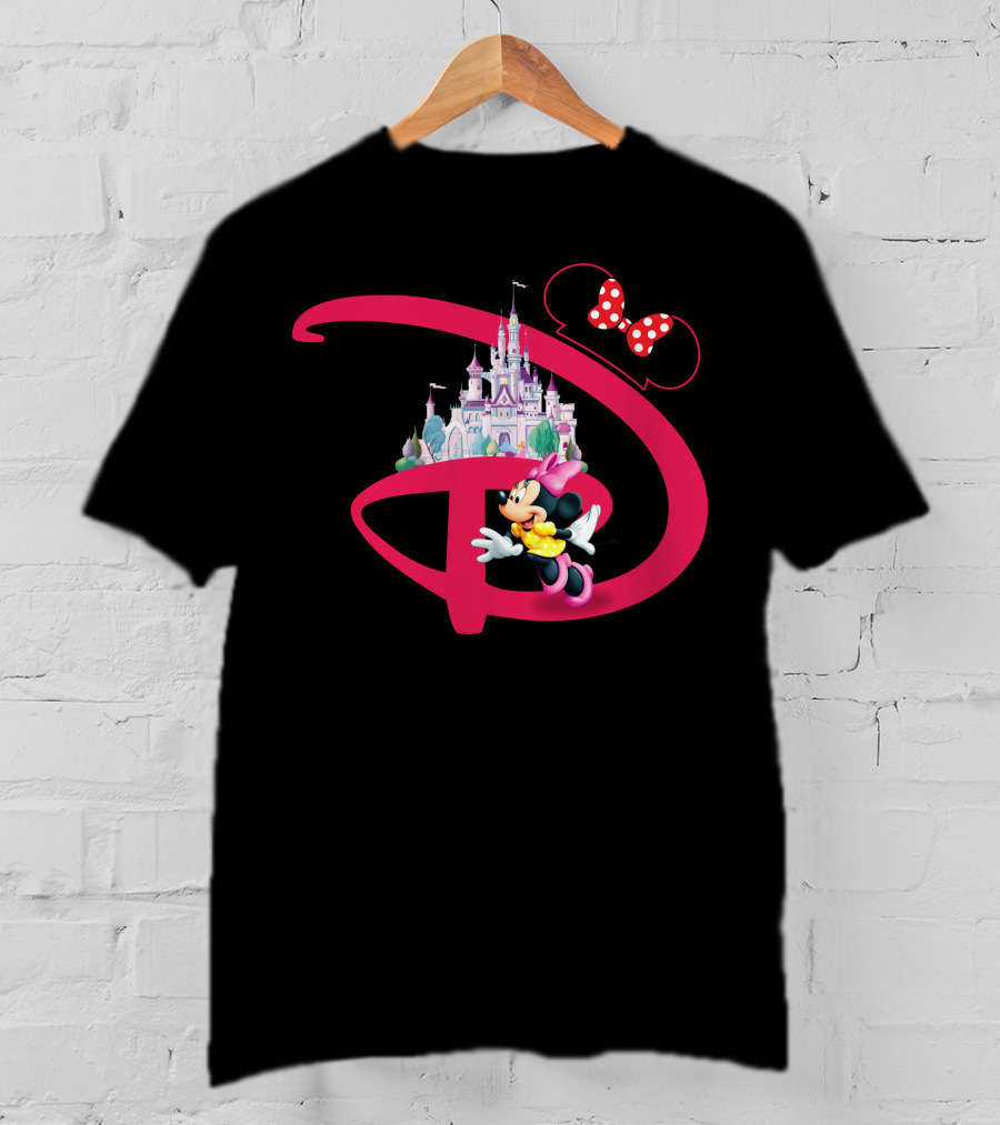 Minnie Mouse Disney Castle With Bow T-Shirt