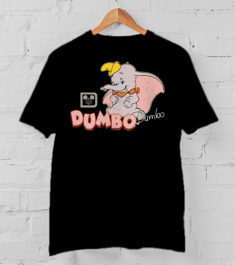 Dumbo Disney Classic Character Vintage Style With Mickey Mouse T-Shirt
