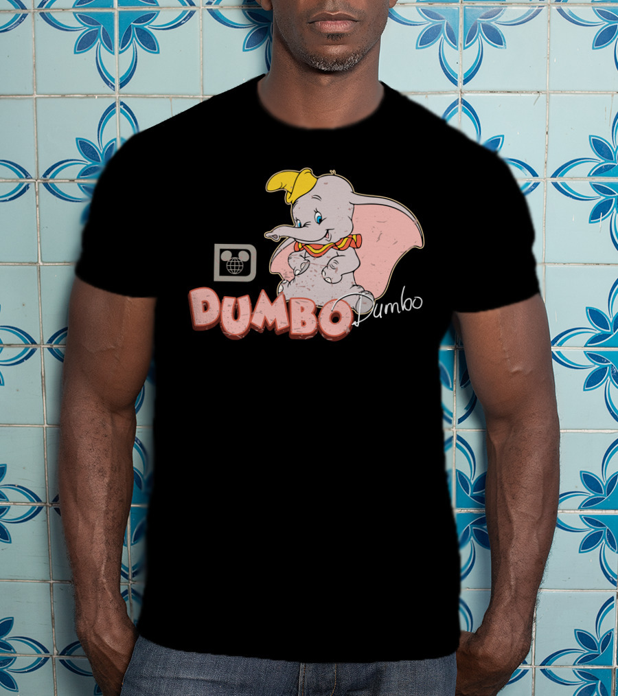 Dumbo Disney Classic Character Vintage Style With Mickey Mouse T-Shirt