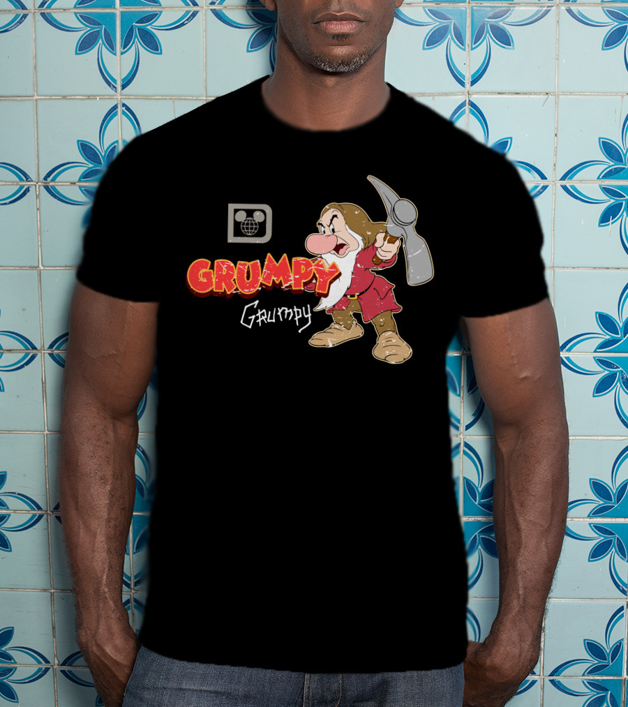 Disney Grumpy Character With Pickaxe T-Shirt
