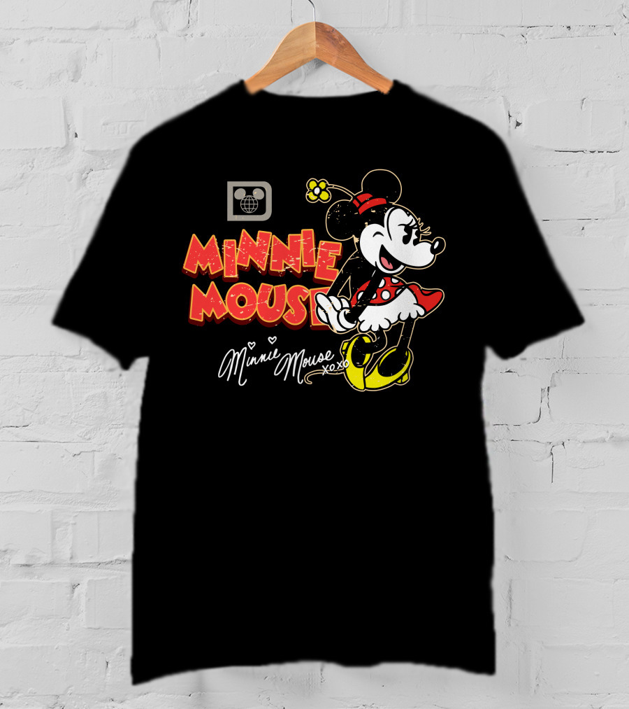 Minnie Mouse Xoxo Vintage Style Cartoon Character T-Shirt