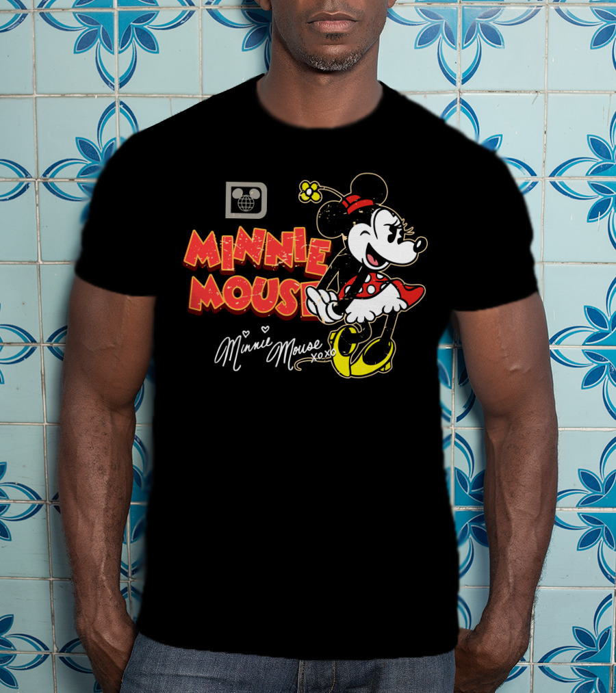 Minnie Mouse Xoxo Vintage Style Cartoon Character T-Shirt