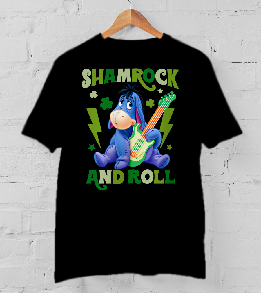 Eeyore Shamrock And Roll T-Shirt