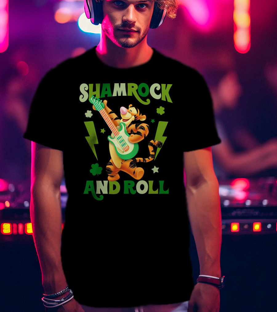 Shamrock And Roll Tigger T-Shirt