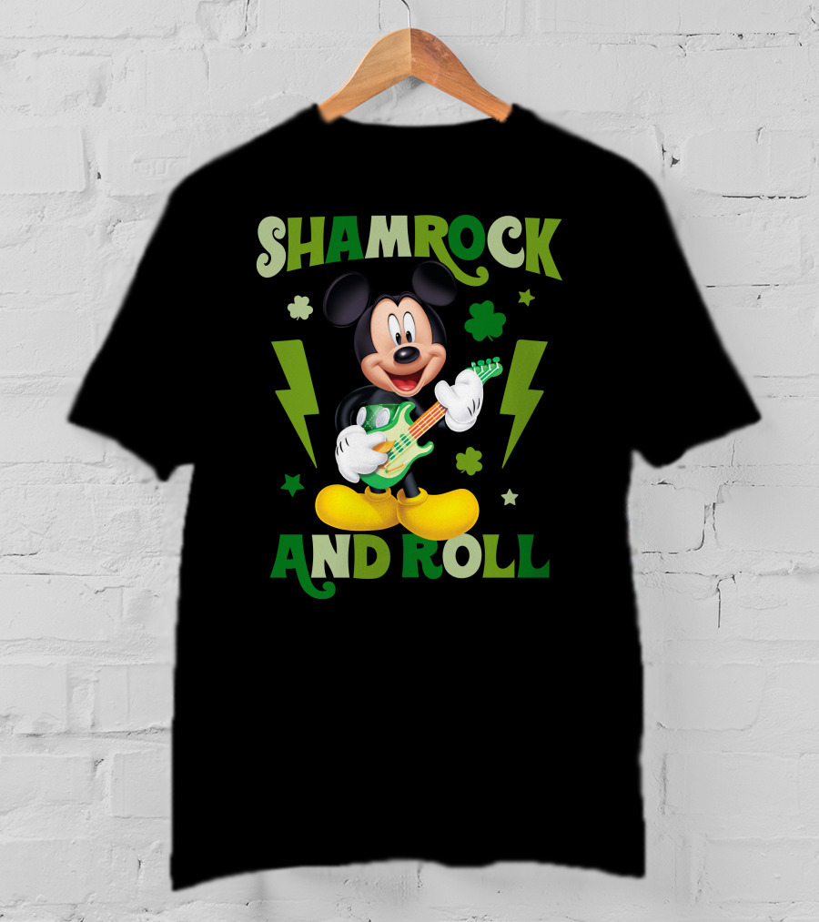 Shamrock And Roll Mickey T-Shirt