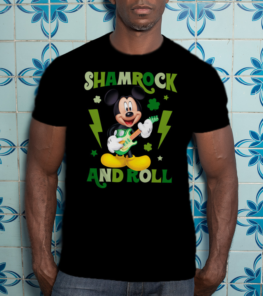 Shamrock And Roll Mickey T-Shirt