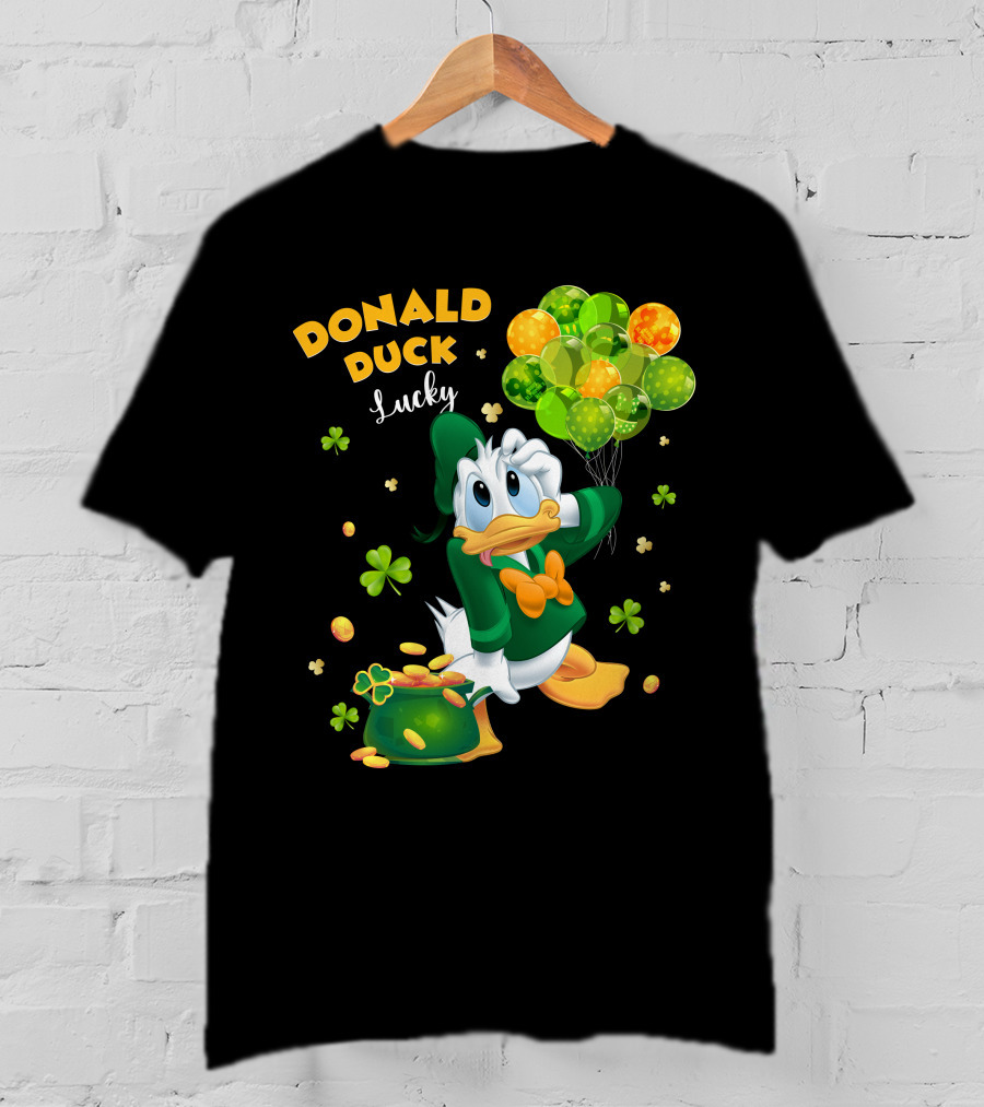 Donald Duck Lucky St. Patrick's Day Balloons T-Shirt