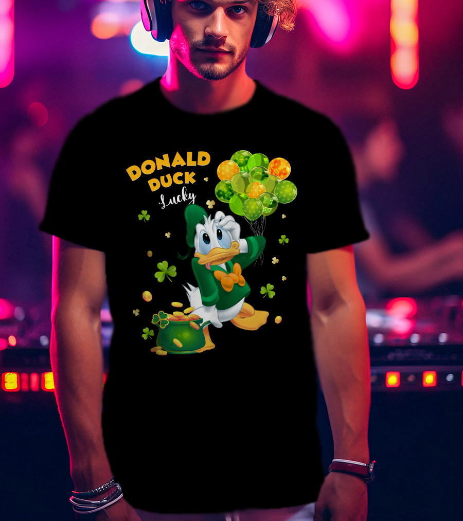 Donald Duck Lucky St. Patrick's Day Balloons T-Shirt