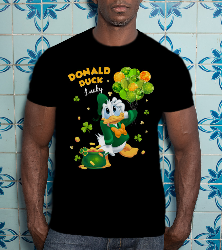 Donald Duck Lucky St. Patrick's Day Balloons T-Shirt