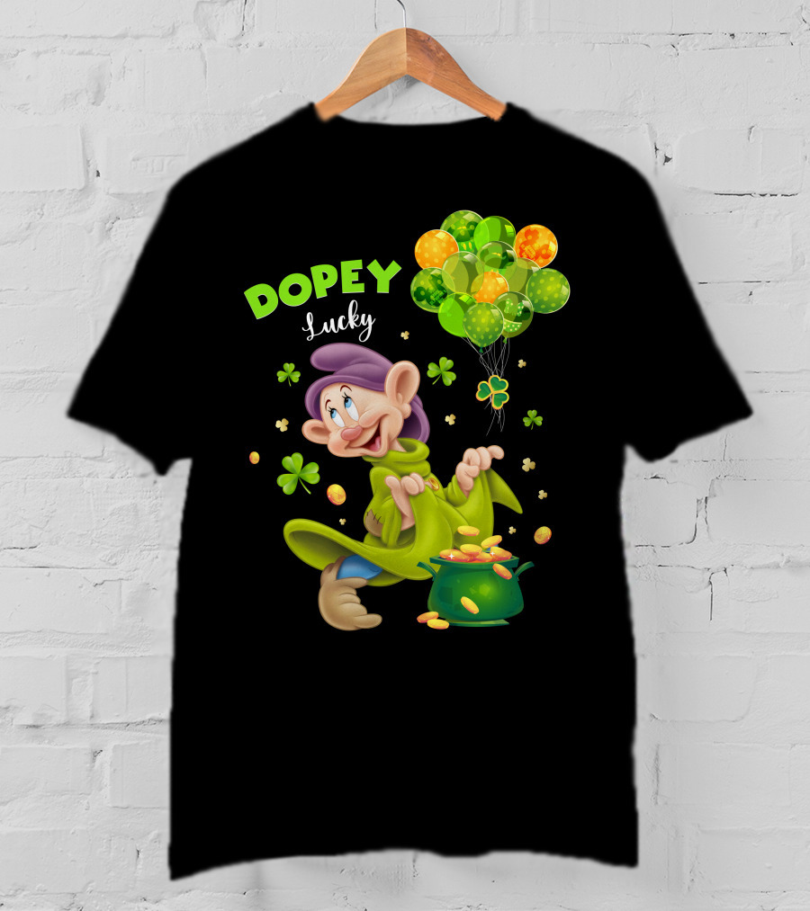Dopey Lucky Balloons And Coins With Shamrock T-Shirt