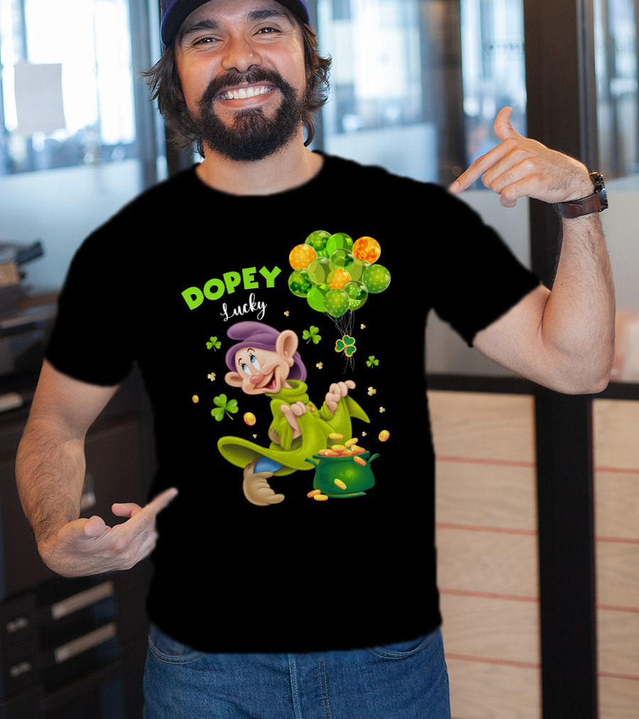 Dopey Lucky Balloons And Coins With Shamrock T-Shirt
