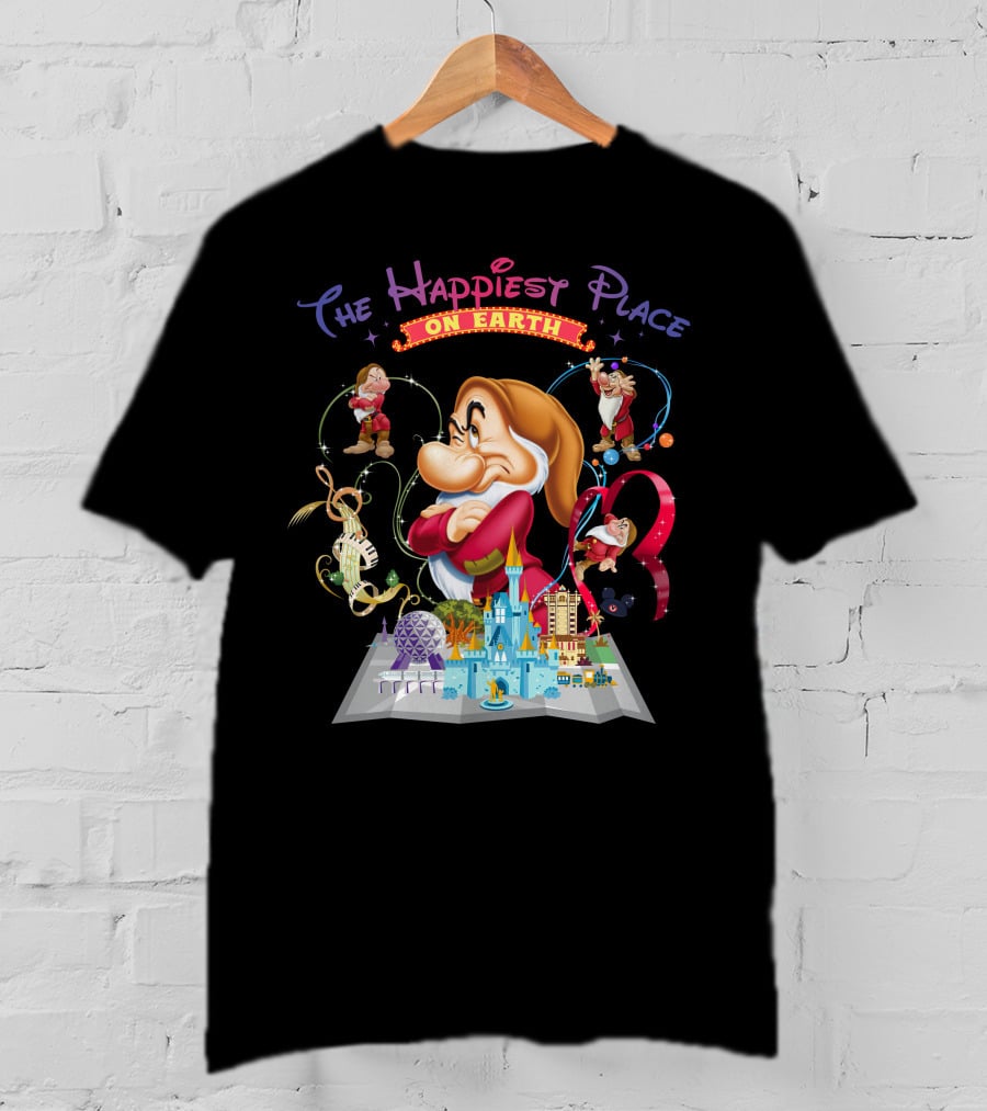 The Happiest Place On Earth Grumpy Dwarf Magic Kingdom Adventure T-Shirt