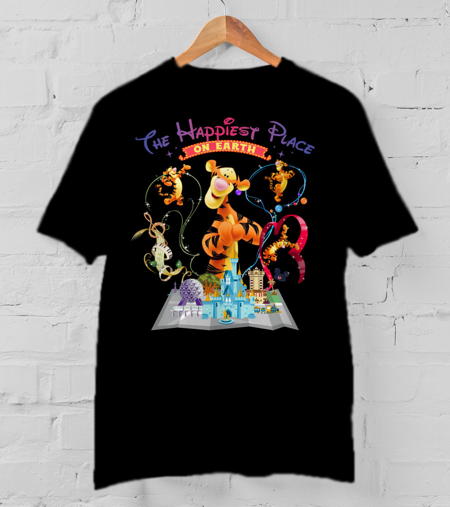 The Happiest Place On Earth Tigger Disney Theme Park Magic T-Shirt
