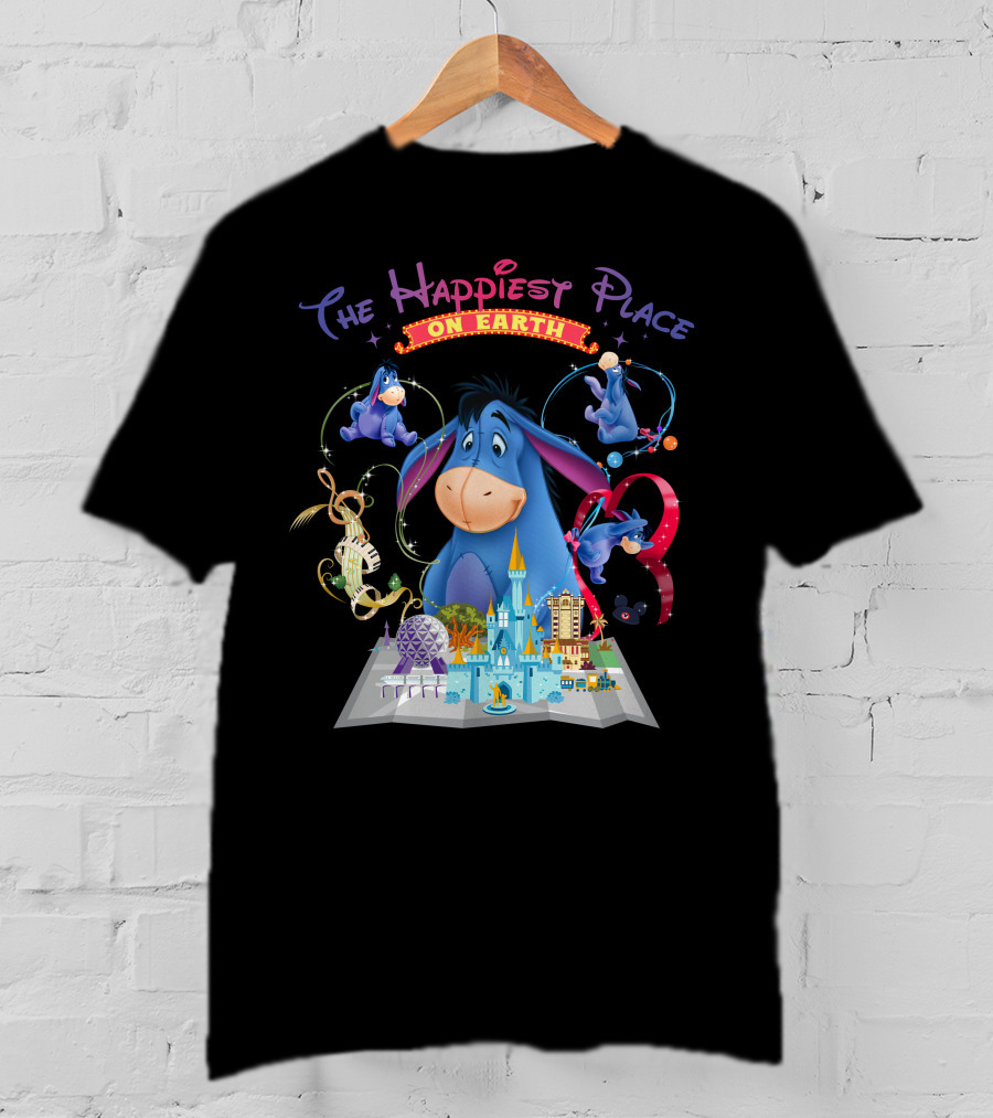 Eeyore The Happiest Place On Earth Disney Theme Park Wonderland T-Shirt