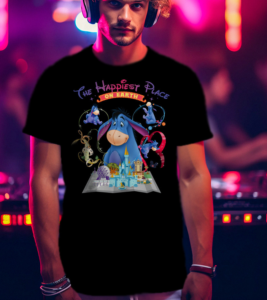 Eeyore The Happiest Place On Earth Disney Theme Park Wonderland T-Shirt