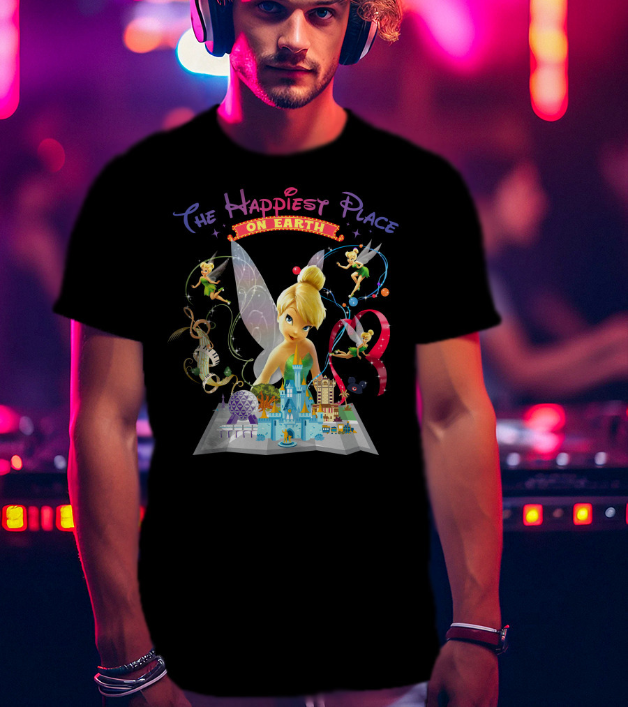 Tinkerbell The Happiest Place On Earth Disney Magic T-Shirt