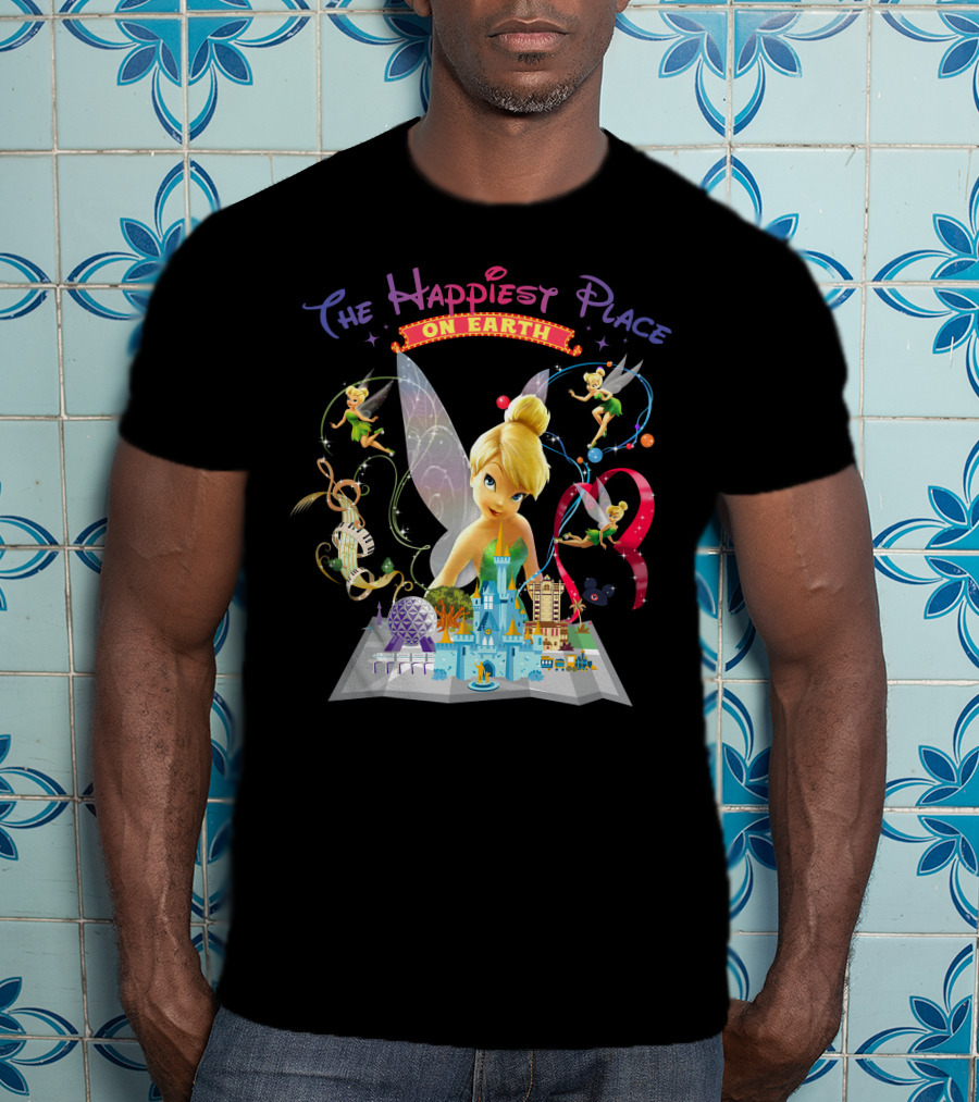 Tinkerbell The Happiest Place On Earth Disney Magic T-Shirt