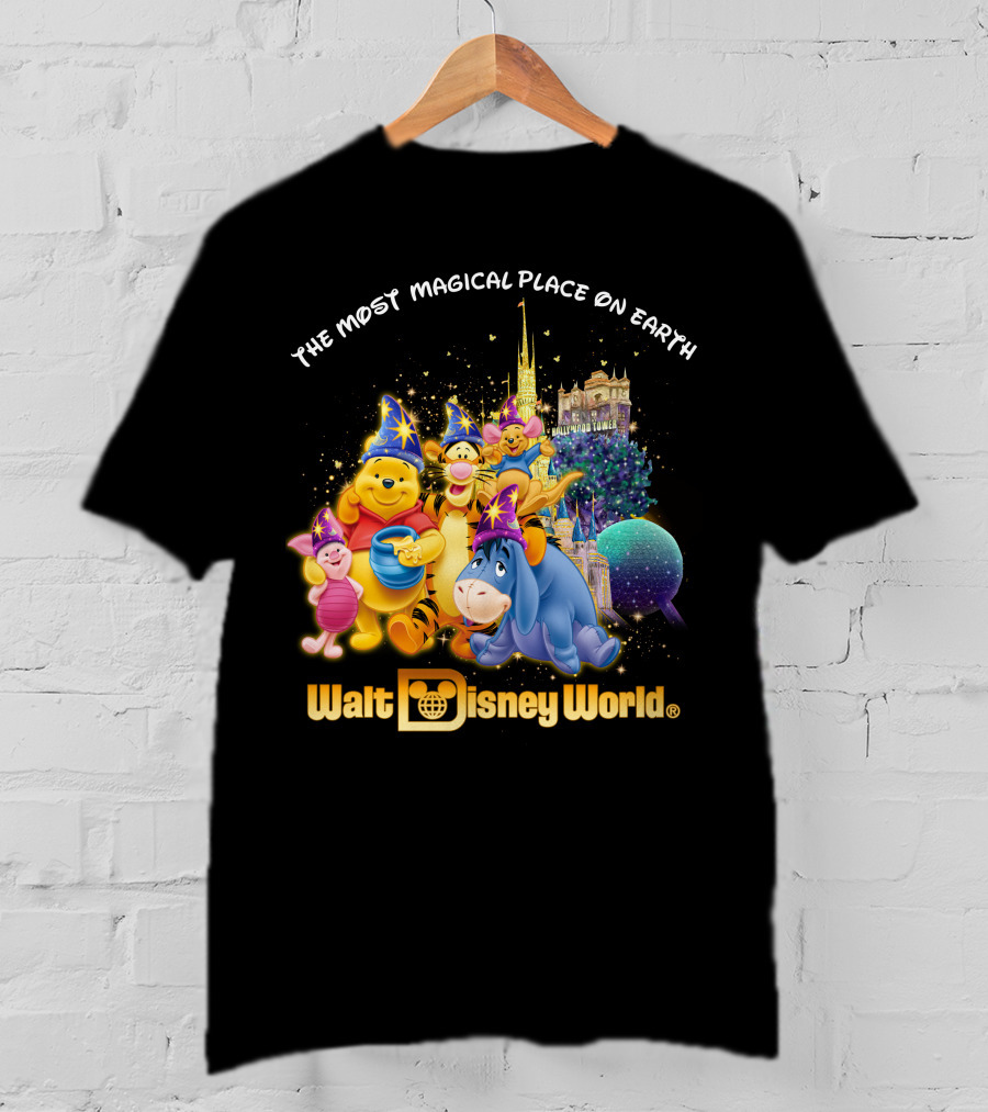 The Most Magical Place On Earth Walt Disney World Winnie The Pooh T-Shirt