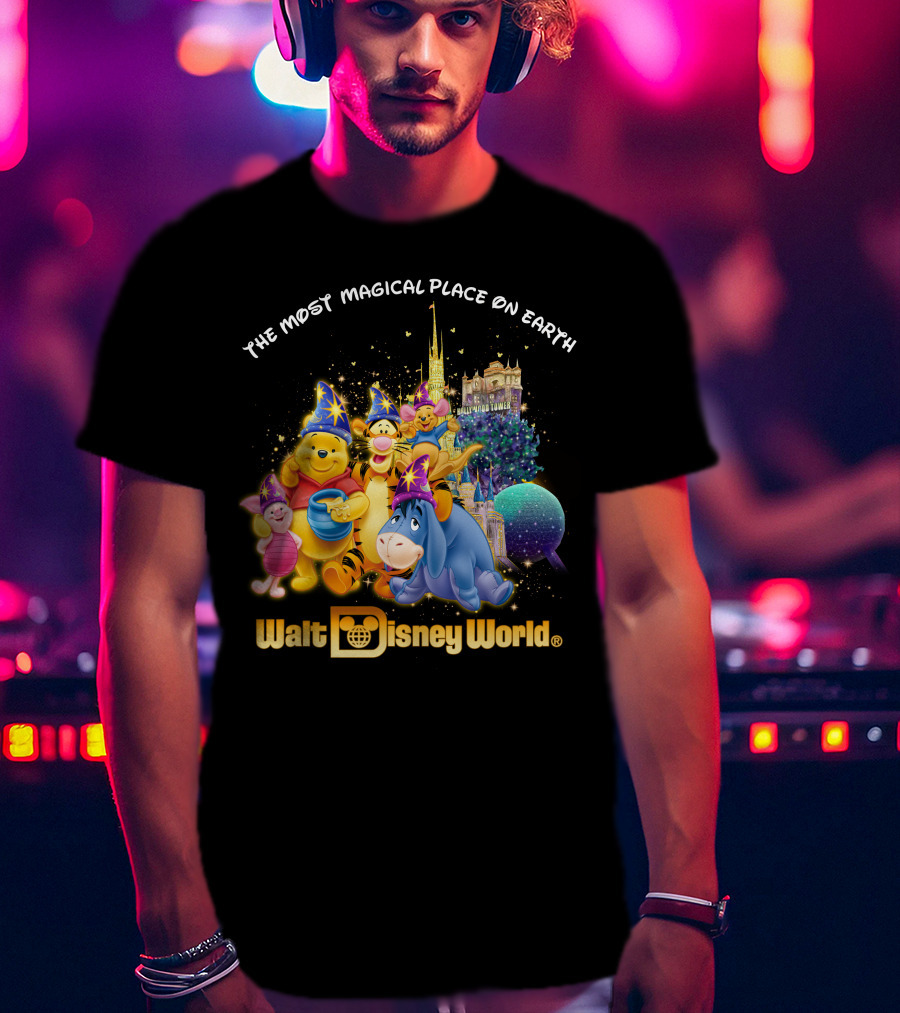 The Most Magical Place On Earth Walt Disney World Winnie The Pooh T-Shirt