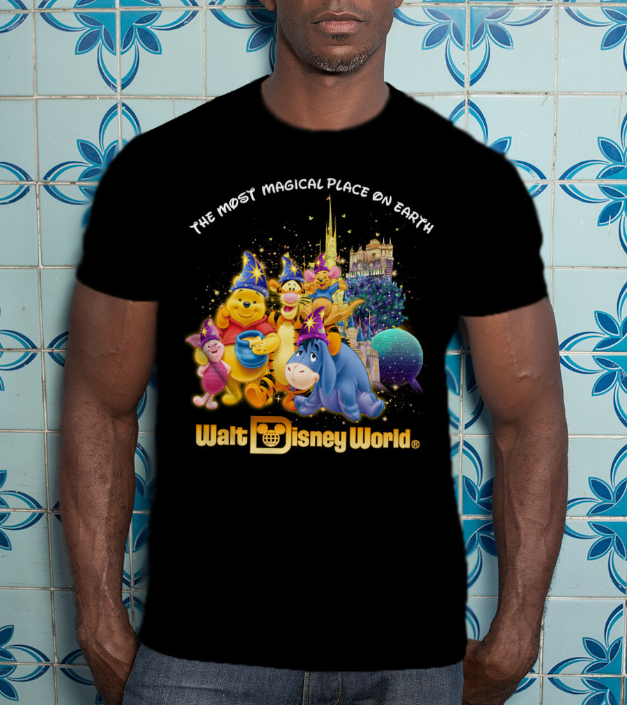 The Most Magical Place On Earth Walt Disney World Winnie The Pooh T-Shirt