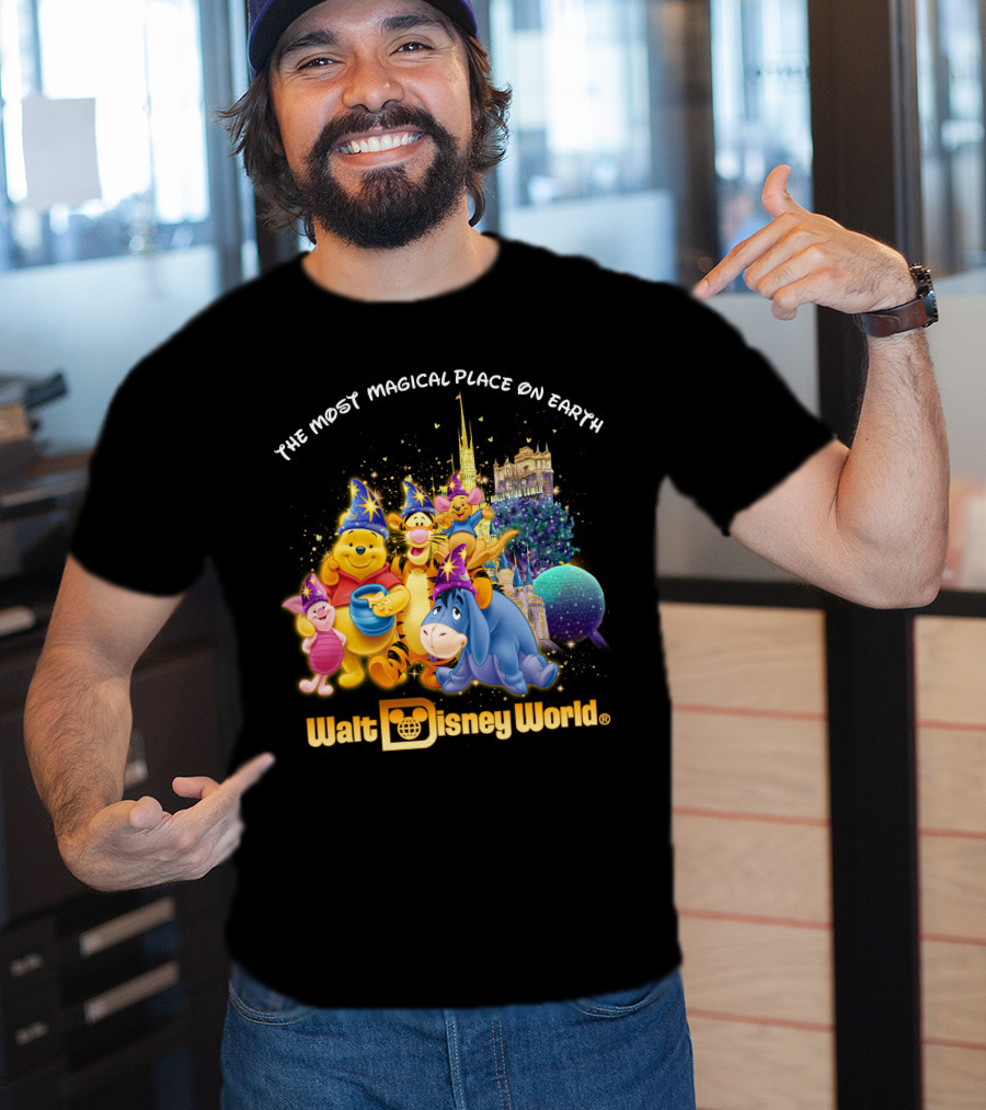 The Most Magical Place On Earth Walt Disney World Winnie The Pooh T-Shirt