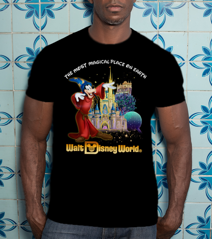 The Most Magical Place On Earth Walt Disney World Goofy Sorcerer's Apprentice T-Shirt