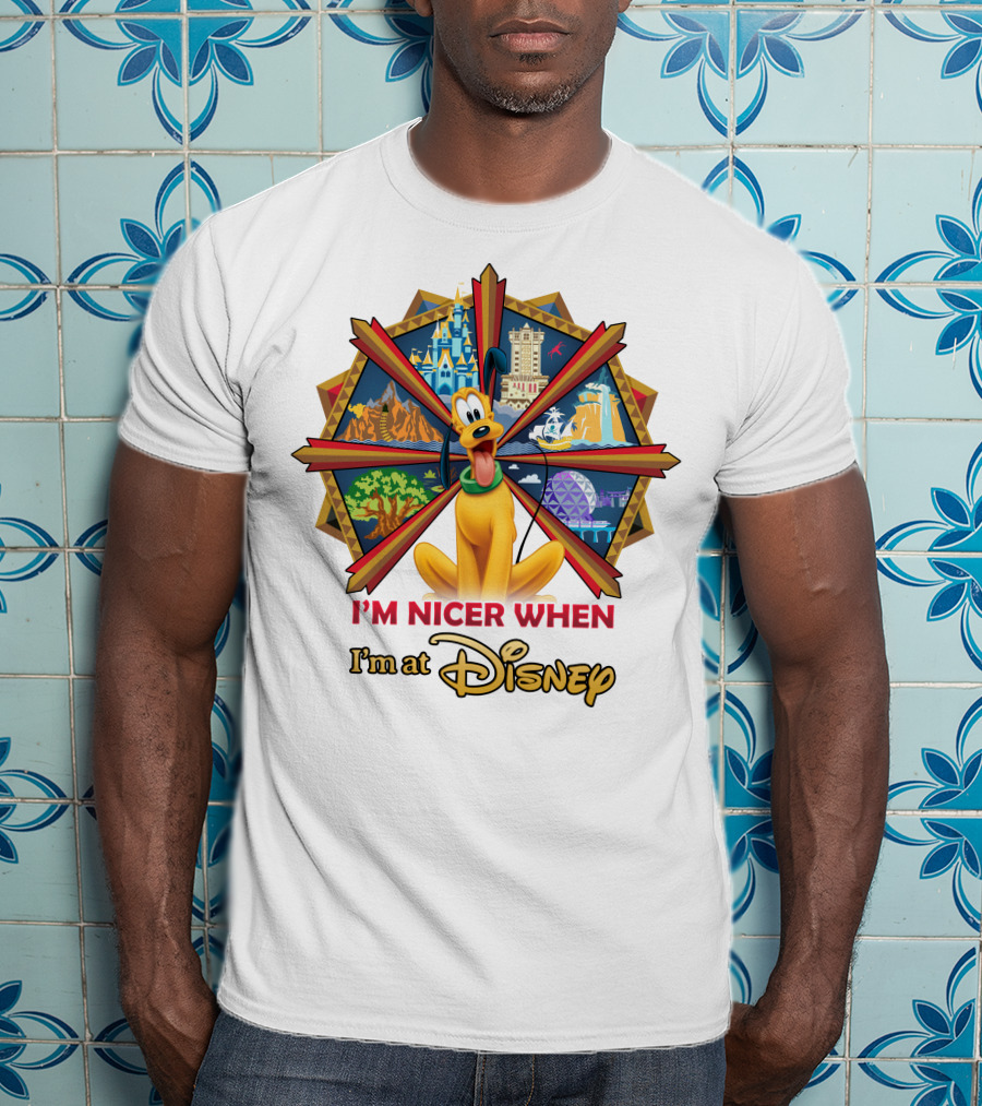 I'm Nicer When I'm At Disney Pluto T-Shirt
