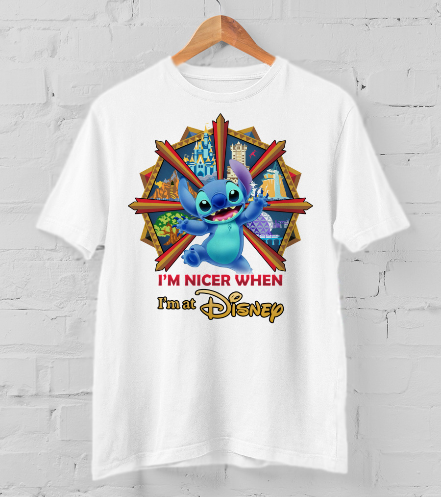 I'm Nicer When I'm At Disney Stitch T-Shirt