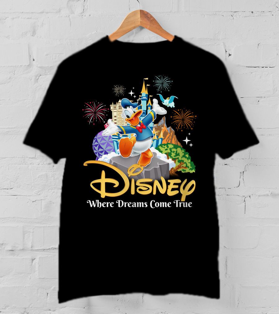 Disney Donald Where Dreams Come True Fireworks Adventure T-Shirt
