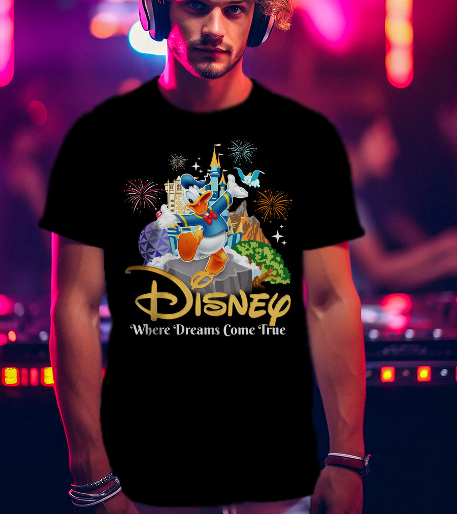 Disney Donald Where Dreams Come True Fireworks Adventure T-Shirt