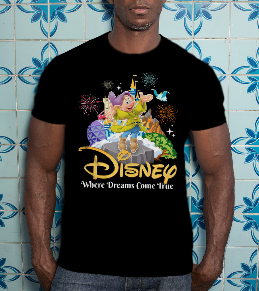 Disney Dopey Where Dreams Come True Fireworks Adventure T-Shirt