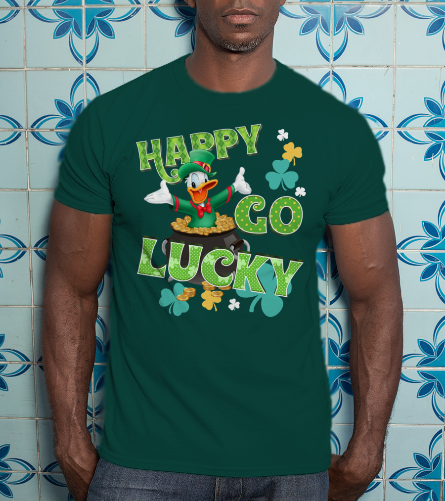 Happy Go Lucky Donald Duck St. Patrick's Day T-Shirt