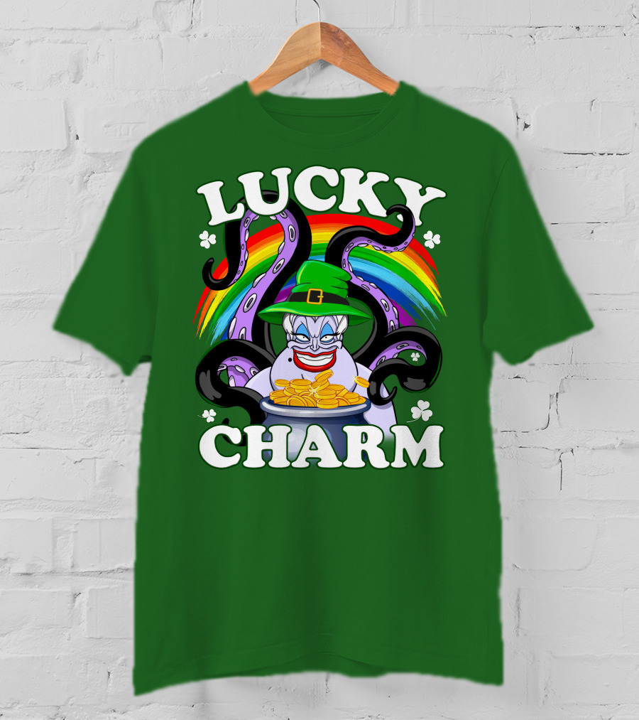 Lucky Charm Ursula Rainbow Coins Shamrocks T-Shirt