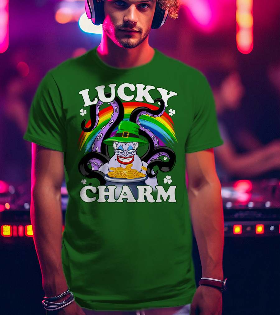 Lucky Charm Ursula Rainbow Coins Shamrocks T-Shirt