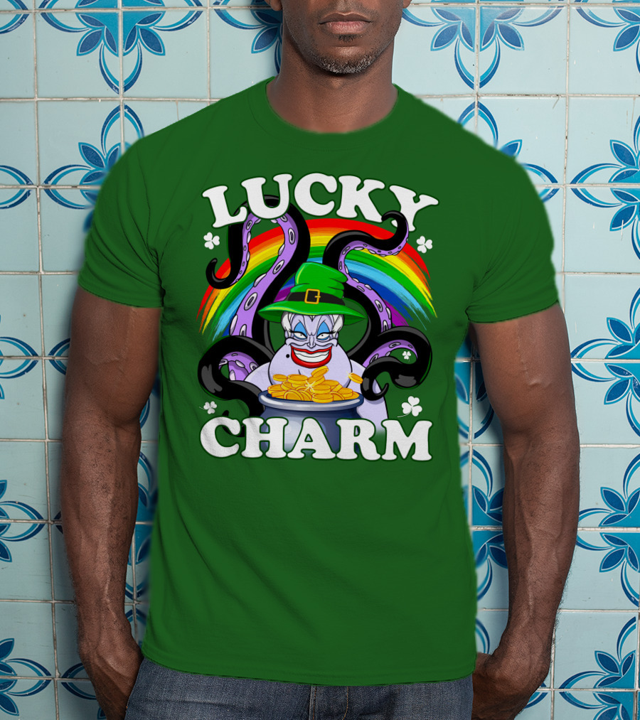 Lucky Charm Ursula Rainbow Coins Shamrocks T-Shirt