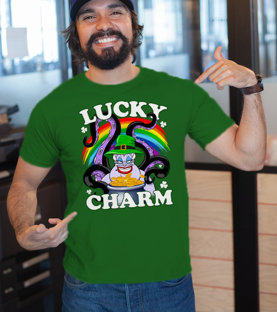 Lucky Charm Ursula Rainbow Coins Shamrocks T-Shirt
