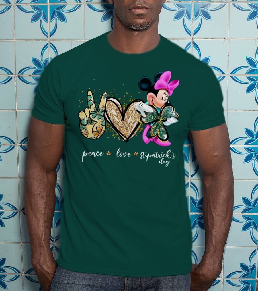 Peace Love St. Patrick's Day Minnie T-Shirt