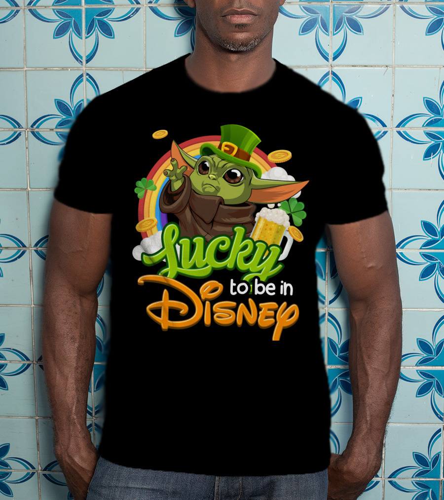 Lucky To Be In Disney Yoda St. Patrick's Day T-Shirt