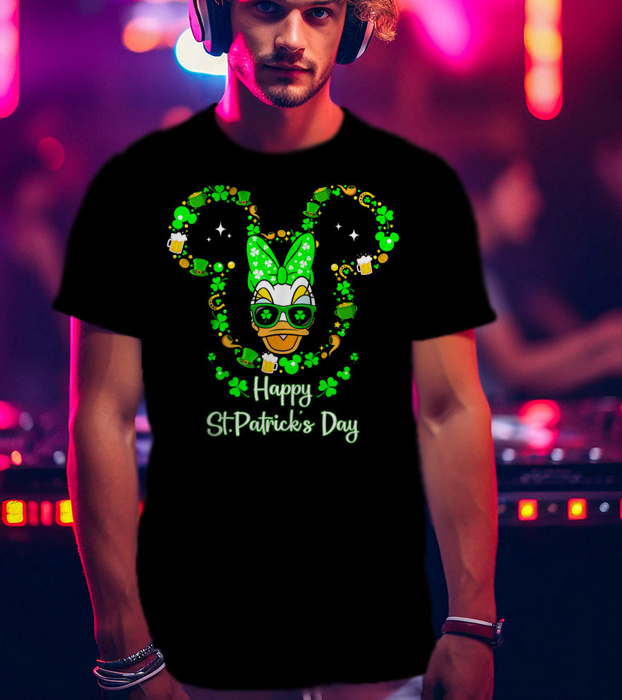 Happy St. Patrick's Day Daisy Duck Mickey Ears T-Shirt