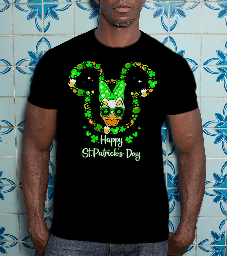 Happy St. Patrick's Day Daisy Duck Mickey Ears T-Shirt
