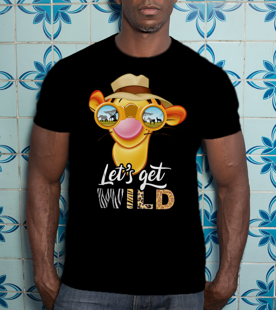 Let's Get Wild Tigger Safari Sunglasses Hat T-Shirt
